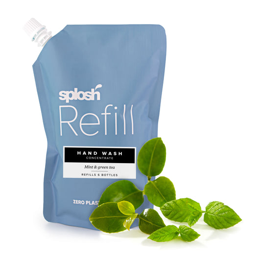 Hand wash gel refill | Mint & green tea | Case of 6